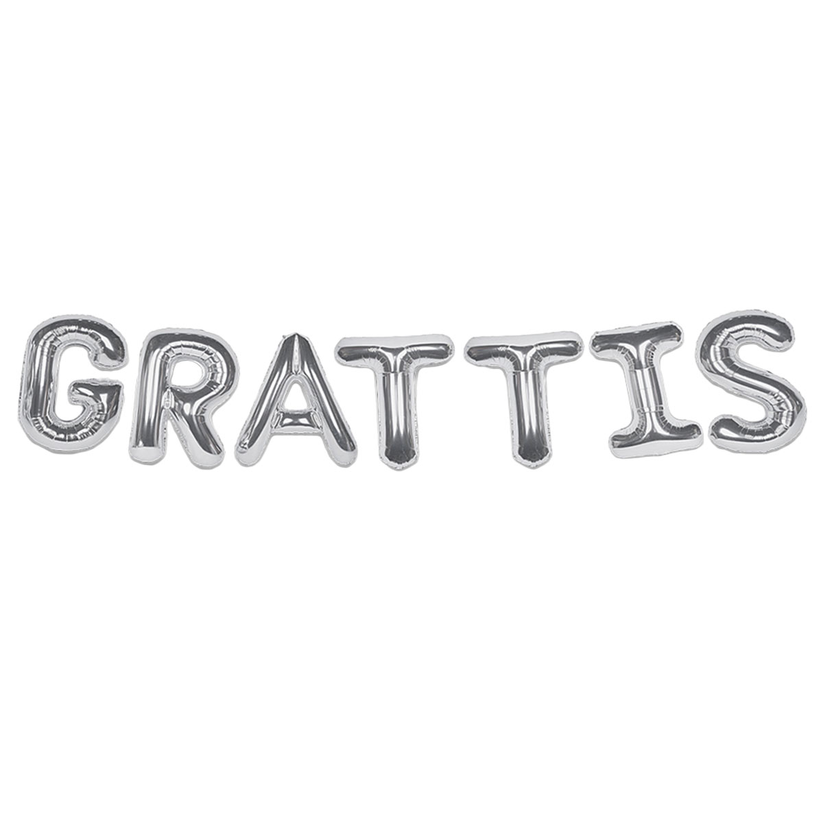 Ballonggirlang Grattis Silver