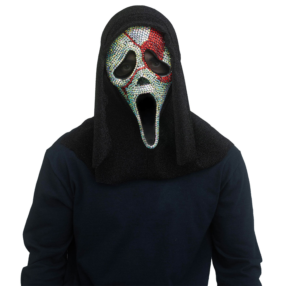 Blodig Spökmask med Diamanter | Högtider - Halloween - Halloween kostymer - Spöke Maskerad | Party Outlet