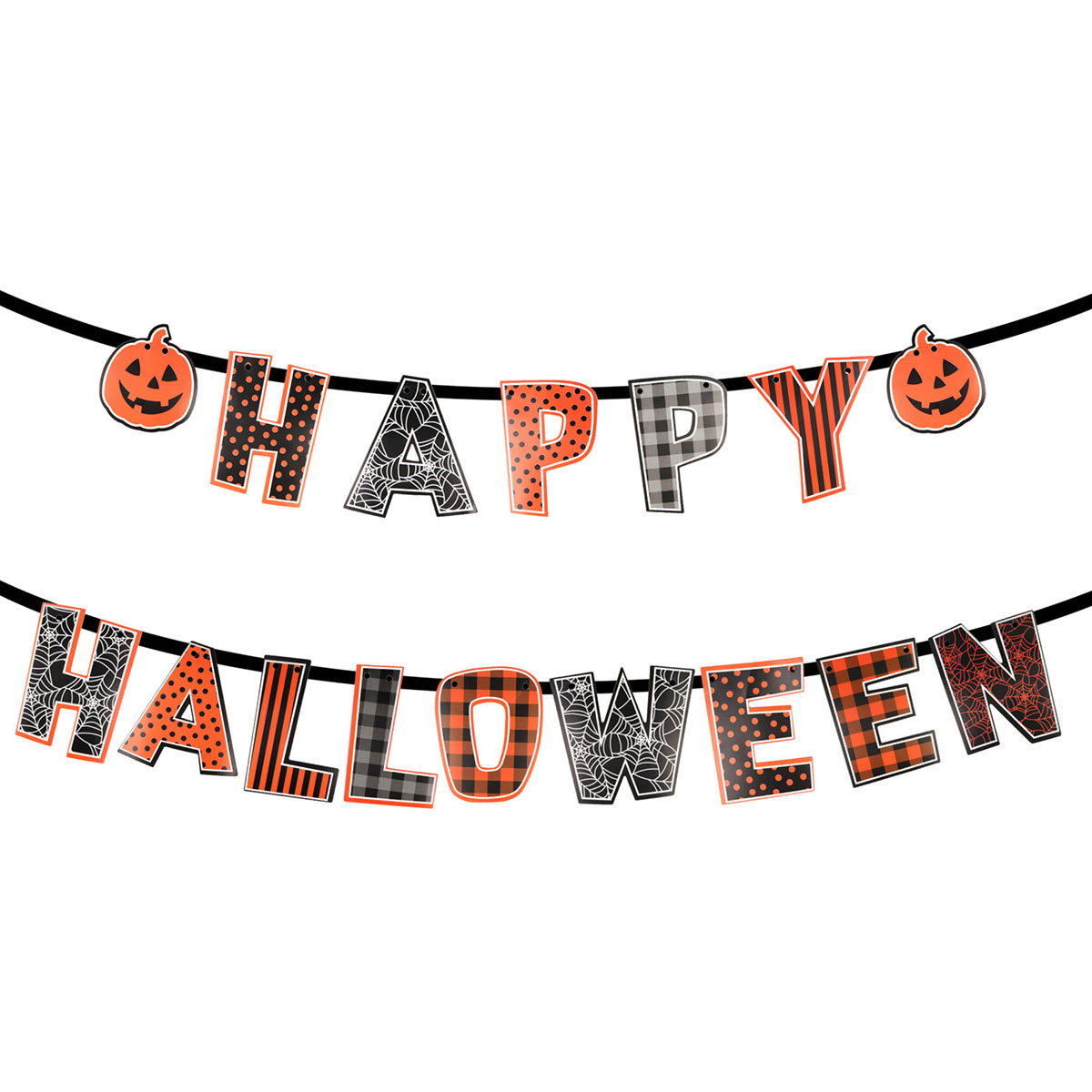 Bokstavsgirlang Happy Halloween | Högtider - Halloween - Halloween dekoration | Party Outlet
