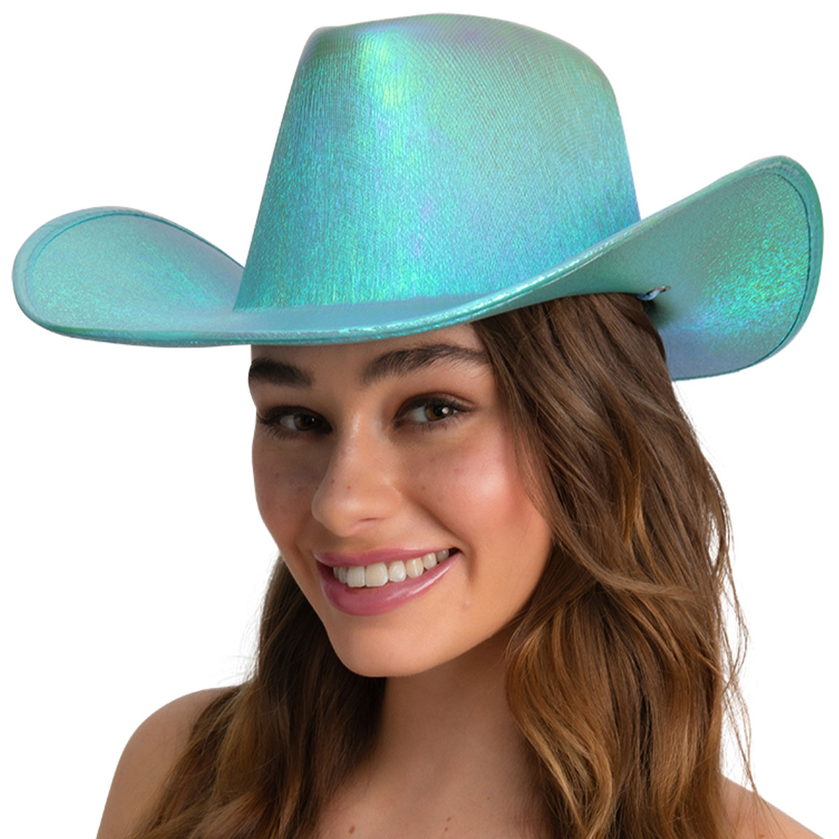 Cowboyhatt Skimrande Turkosblå | Maskerad - Maskeradteman - Cowboy Maskerad - Cowboyhattar | Party Outlet