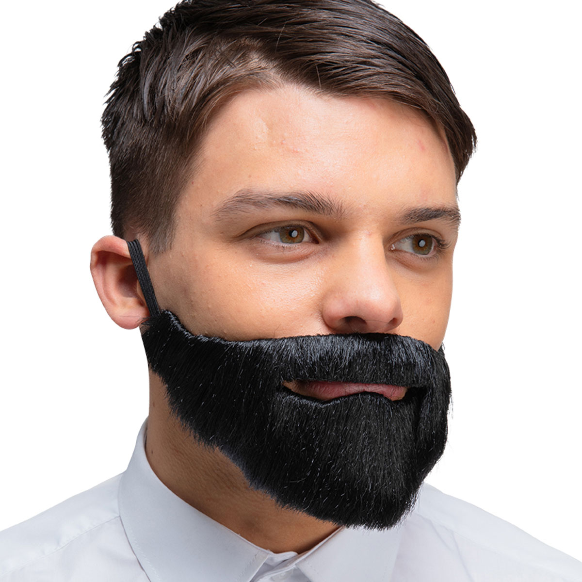 Deluxe Skägg Svart | Maskerad - Tillbehör - Skägg & Mustascher | Party Outlet