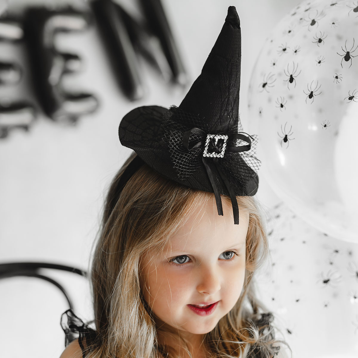 Diadem med Häxhatt Svart | Högtider - Halloween - Halloween kostymer - Häxa Maskerad - Häxhattar | Maskeradspecialisten