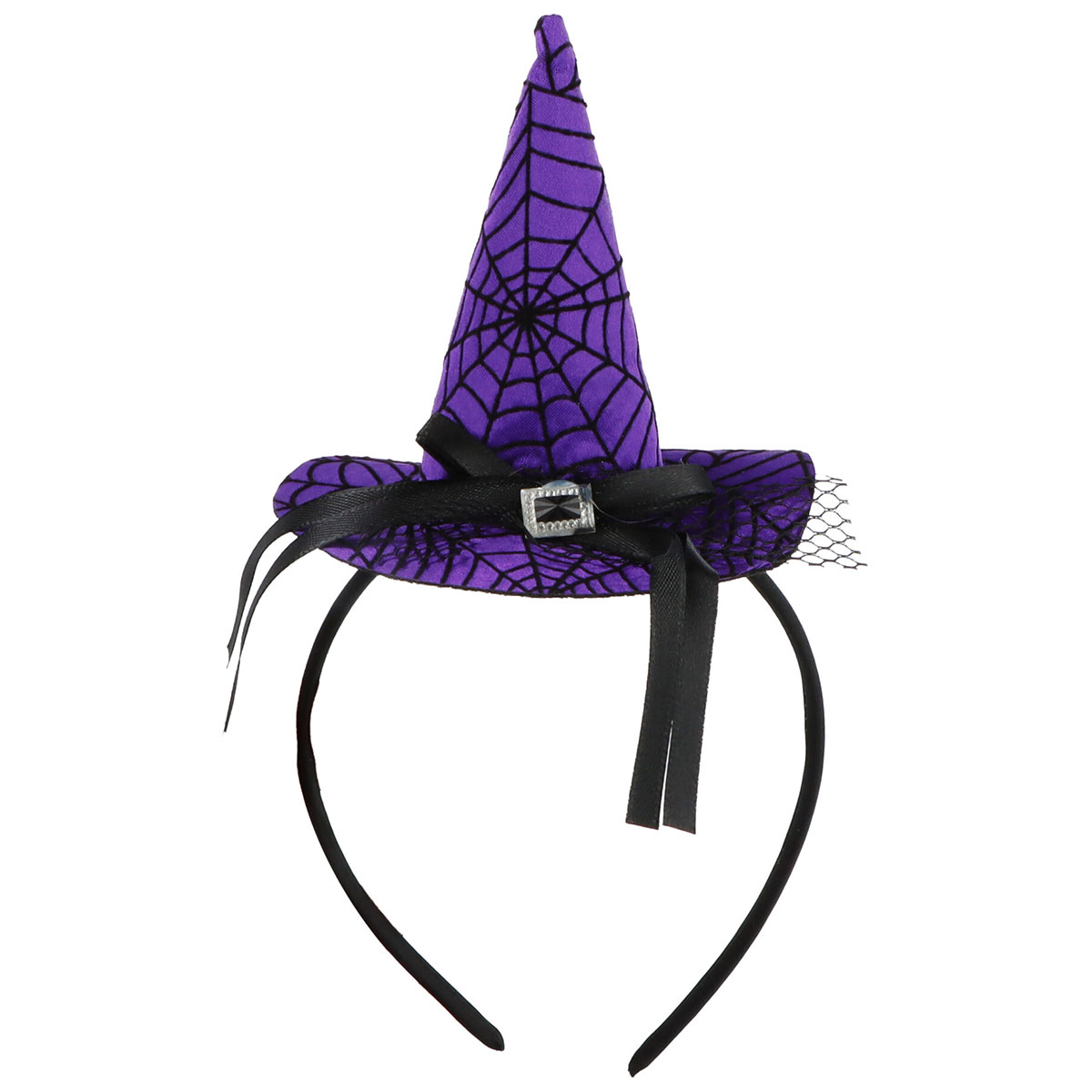 Diadem med Lila Häxhatt | Högtider - Halloween - Halloween kostymer - Häxa Maskerad - Häxhattar | Party Outlet