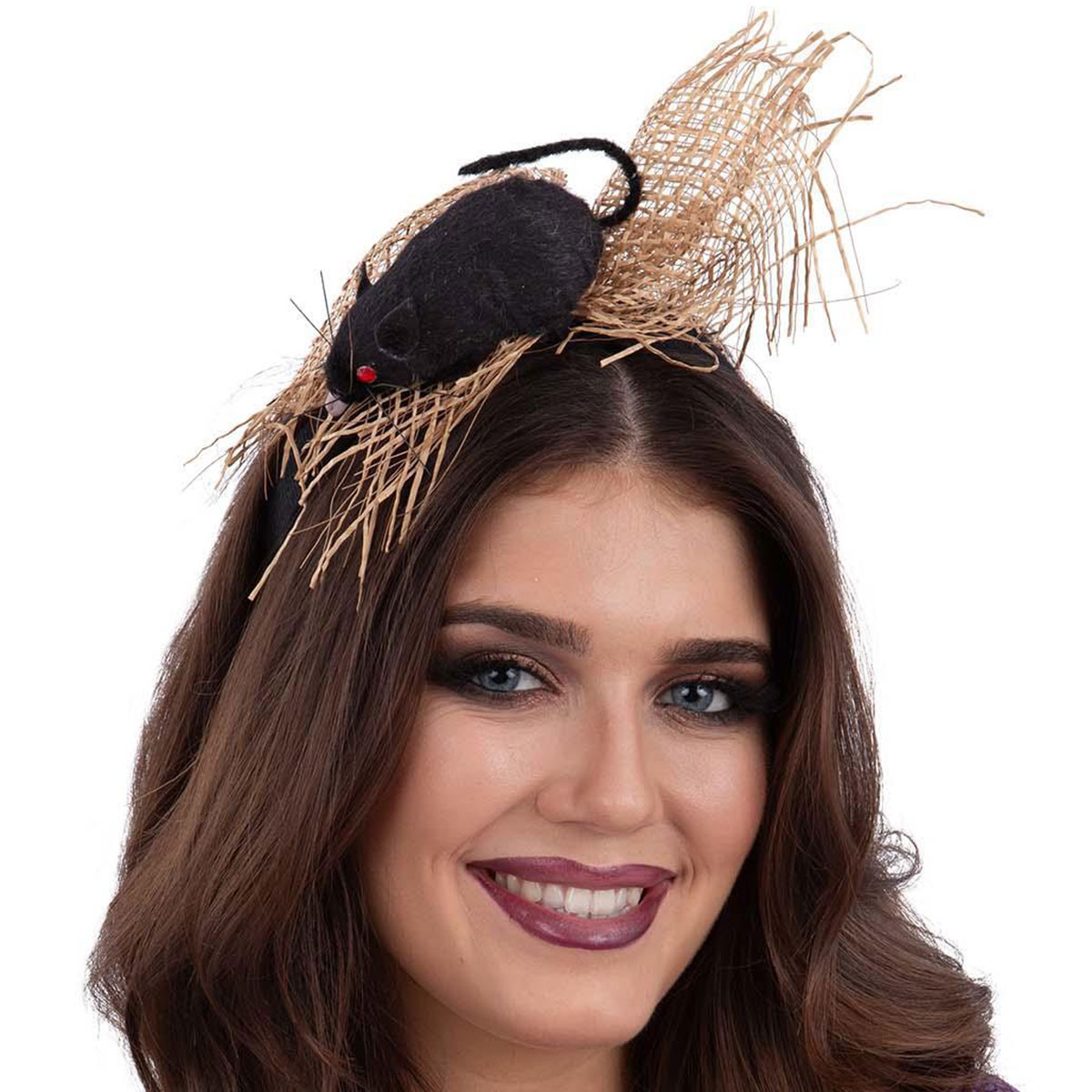 Diadem Svart Råtta | Maskerad - Maskeradteman - Djur Maskerad | Party Outlet