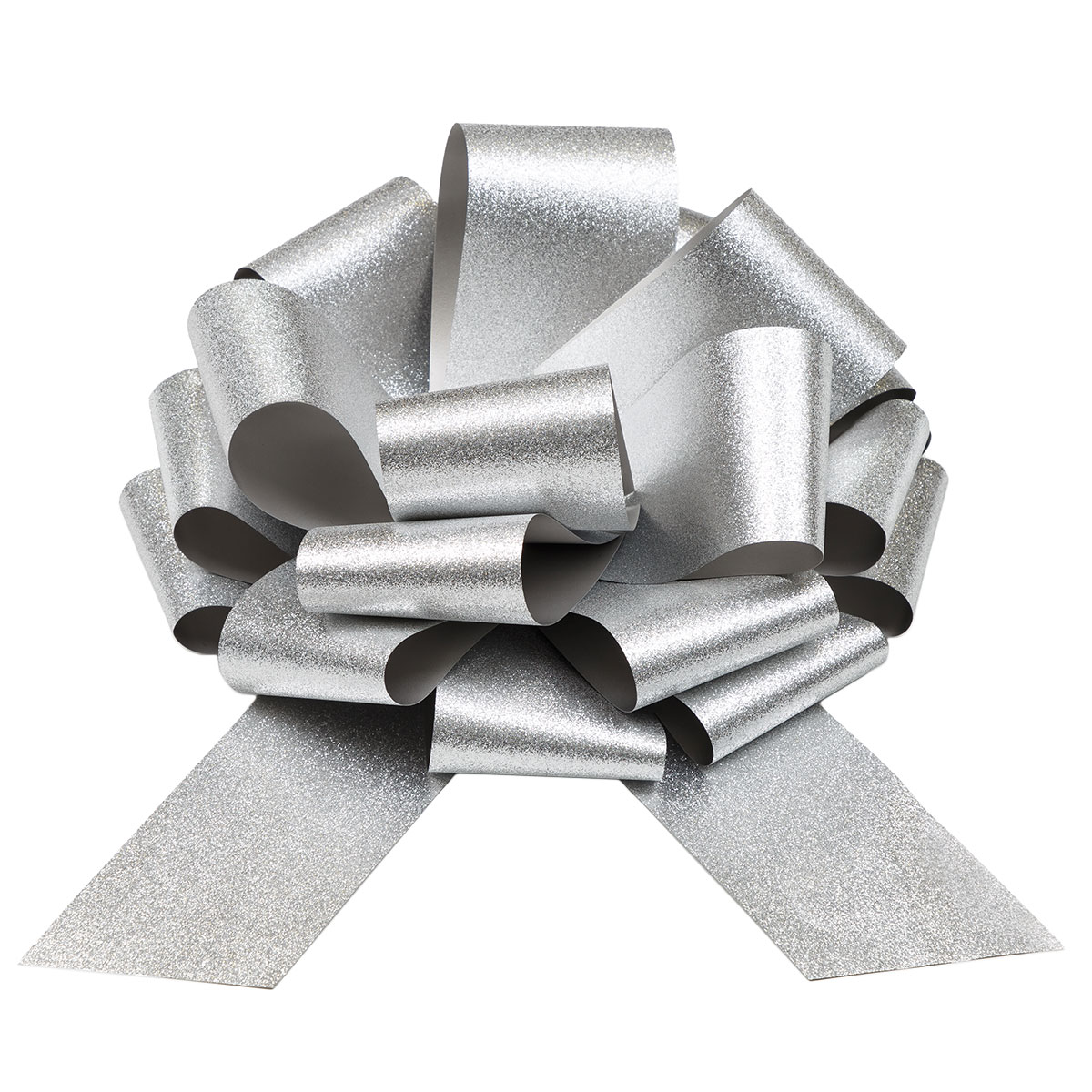 DIY Dekorationsrosett Silver 30 cm | Högtider - Jul - Julklappsinslagning | Maskeradspecialisten