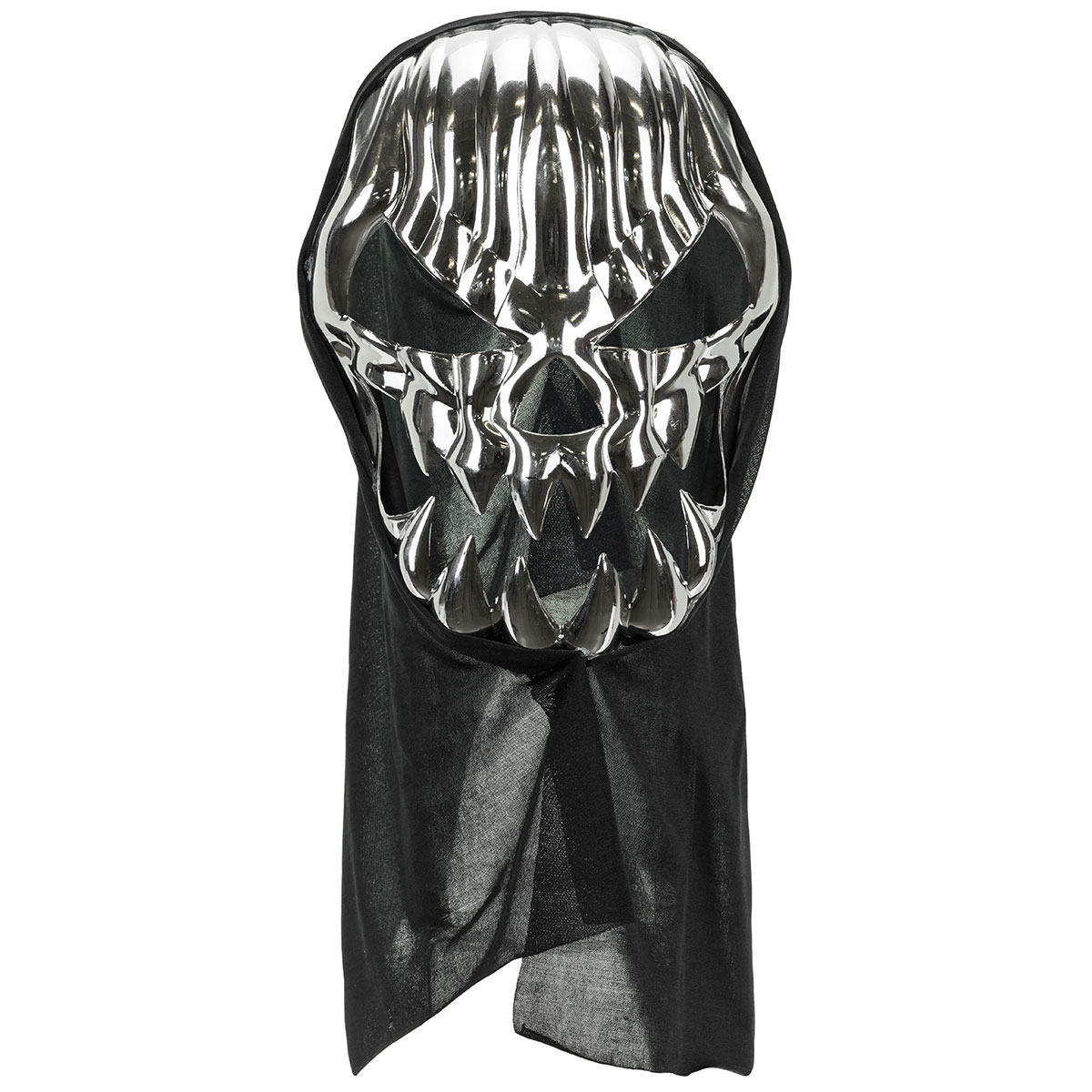 Dödskalle Heltäckande Mask Silver/Svart | Högtider - Halloween - Halloween kostymer - Skelett maskerad | Maskeradspecialisten