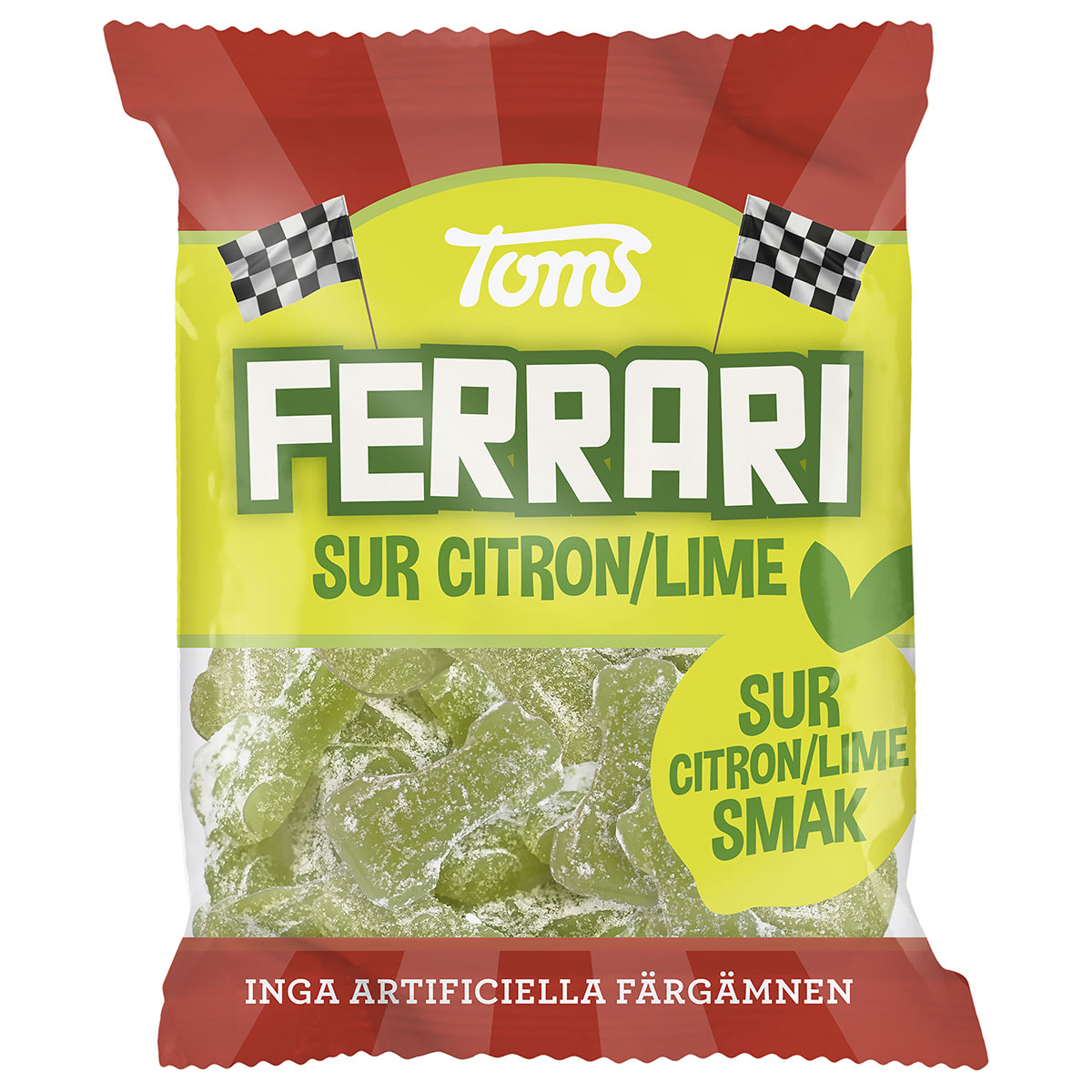 Ferrari Sura Vingummin 120g | Festartiklar - Ätbart & Drickbart - Godis - Sura Godisar | Party Outlet