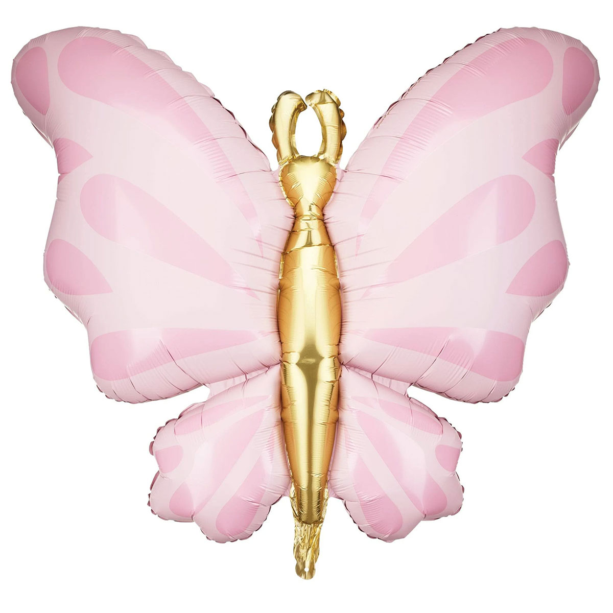 Fjäril Folieballong Rosa/Guld