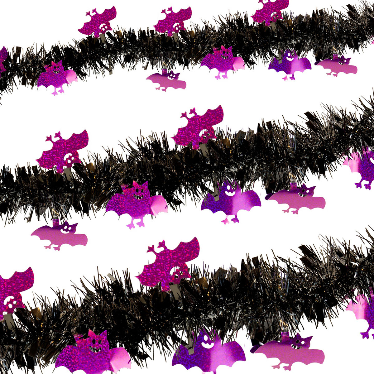 Fladdermöss Glittergirlang | Högtider - Halloween - Halloween dekoration | Party Outlet