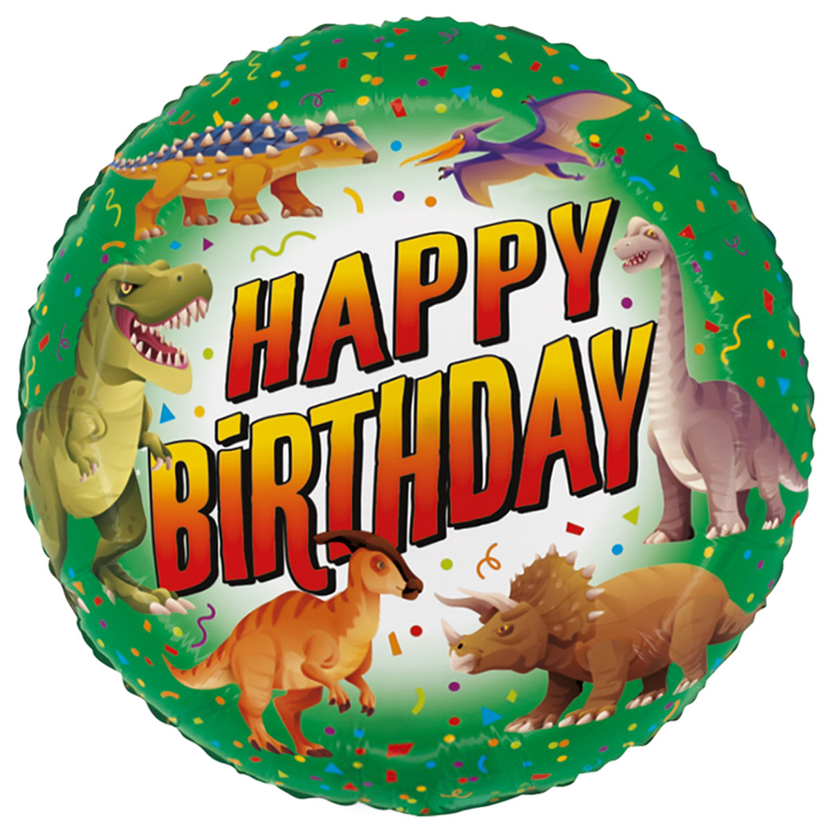 Folieballong Dinosaurier Happy Birthday