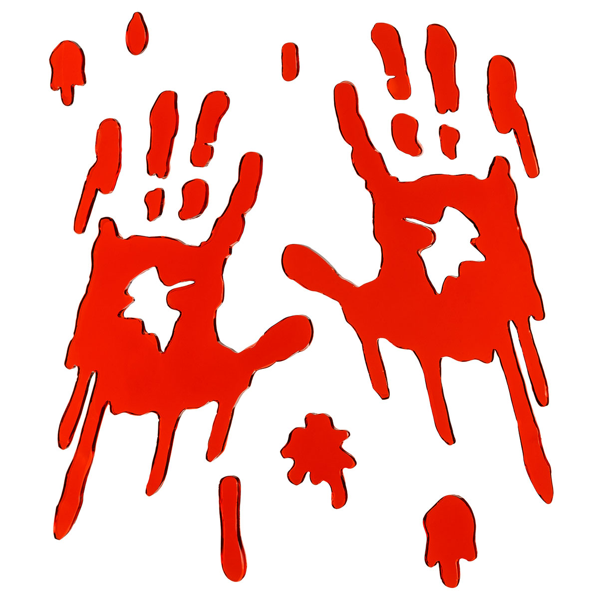 Fönster Klistermärken Blodiga Händer | Högtider - Halloween - Halloween dekoration | Maskeradspecialisten