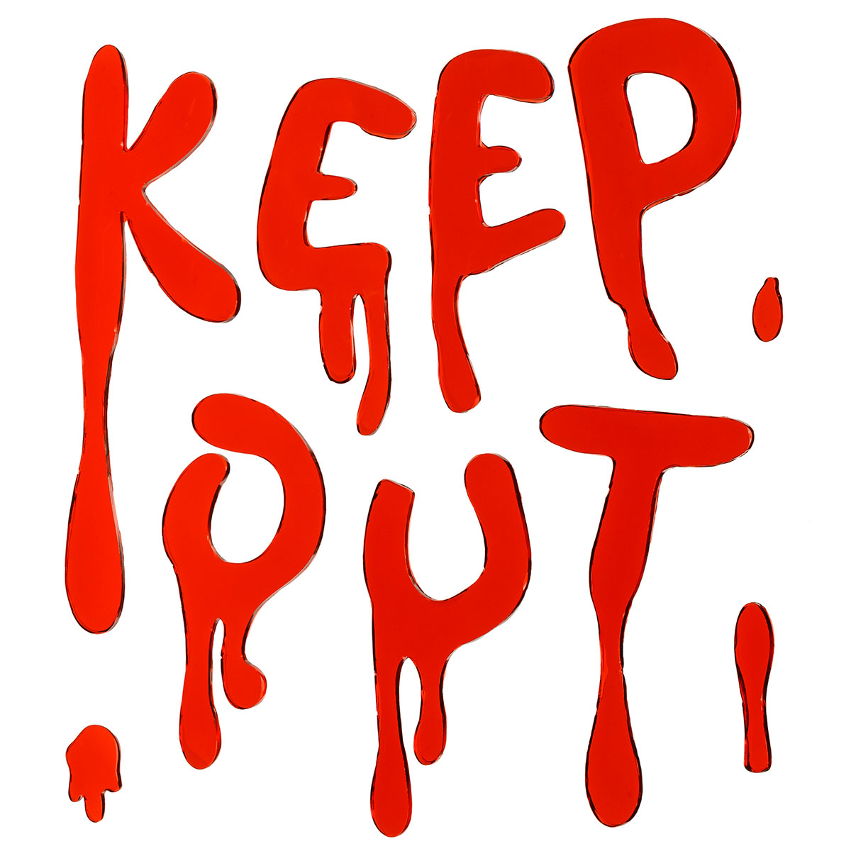 Fönster Klistermärken Keep Out | Högtider - Halloween - Halloween dekoration | Maskeradspecialisten