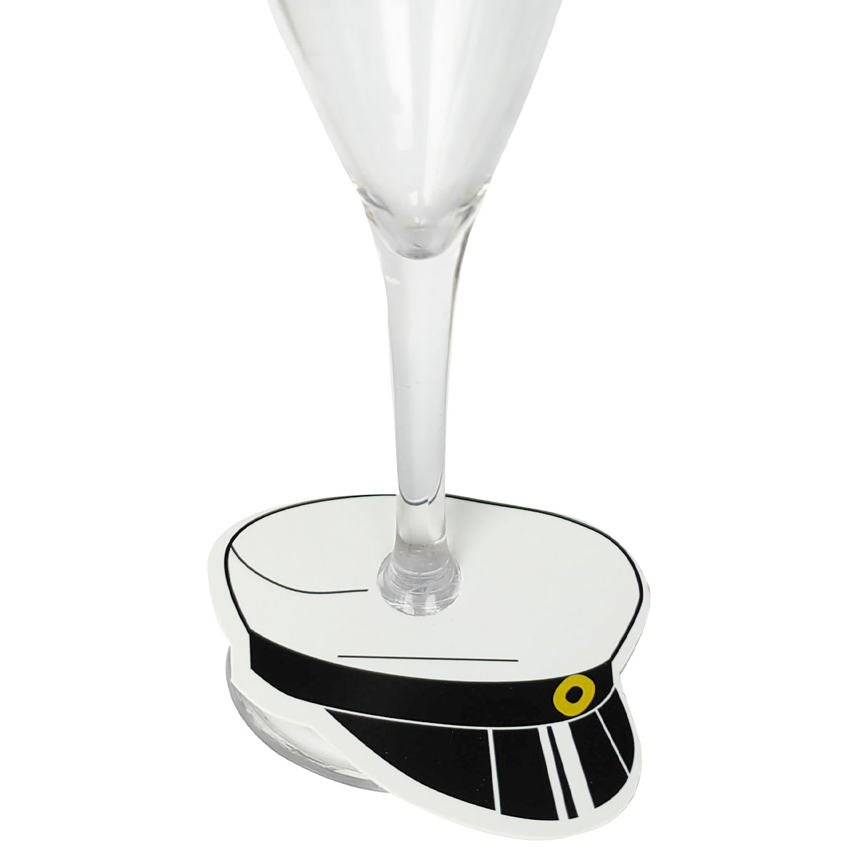 Glasmarkörer Studentmössor 8-pack | Högtider - Studenten - Studentdekorationer | Party Outlet