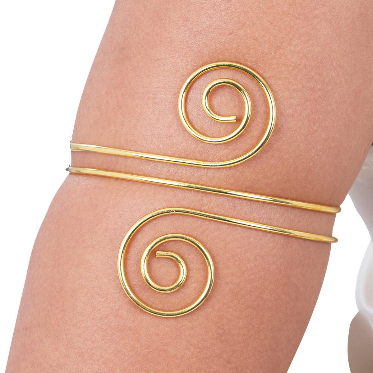 Grekiskt Virvel Cuff-Armband Guldfärgat | Maskerad - Maskeradteman - Egyptisk Maskerad | Party Outlet