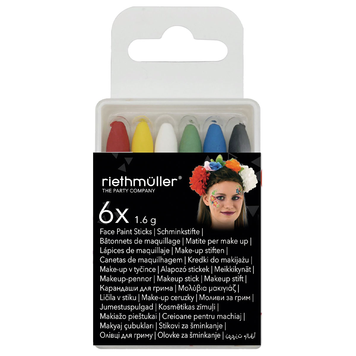 Halloween Ansiktskritor 6-pack | Maskerad - Smink - Ansikts- & kroppsfärg | Party Outlet