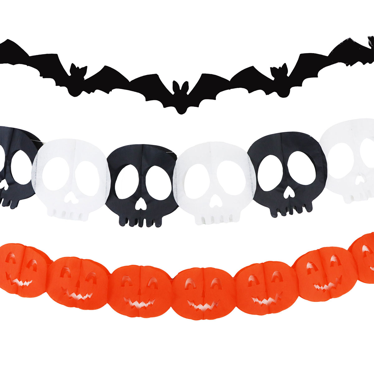 Halloween Girlanger 3-pack | Högtider - Halloween - Halloween dekoration | Party Outlet