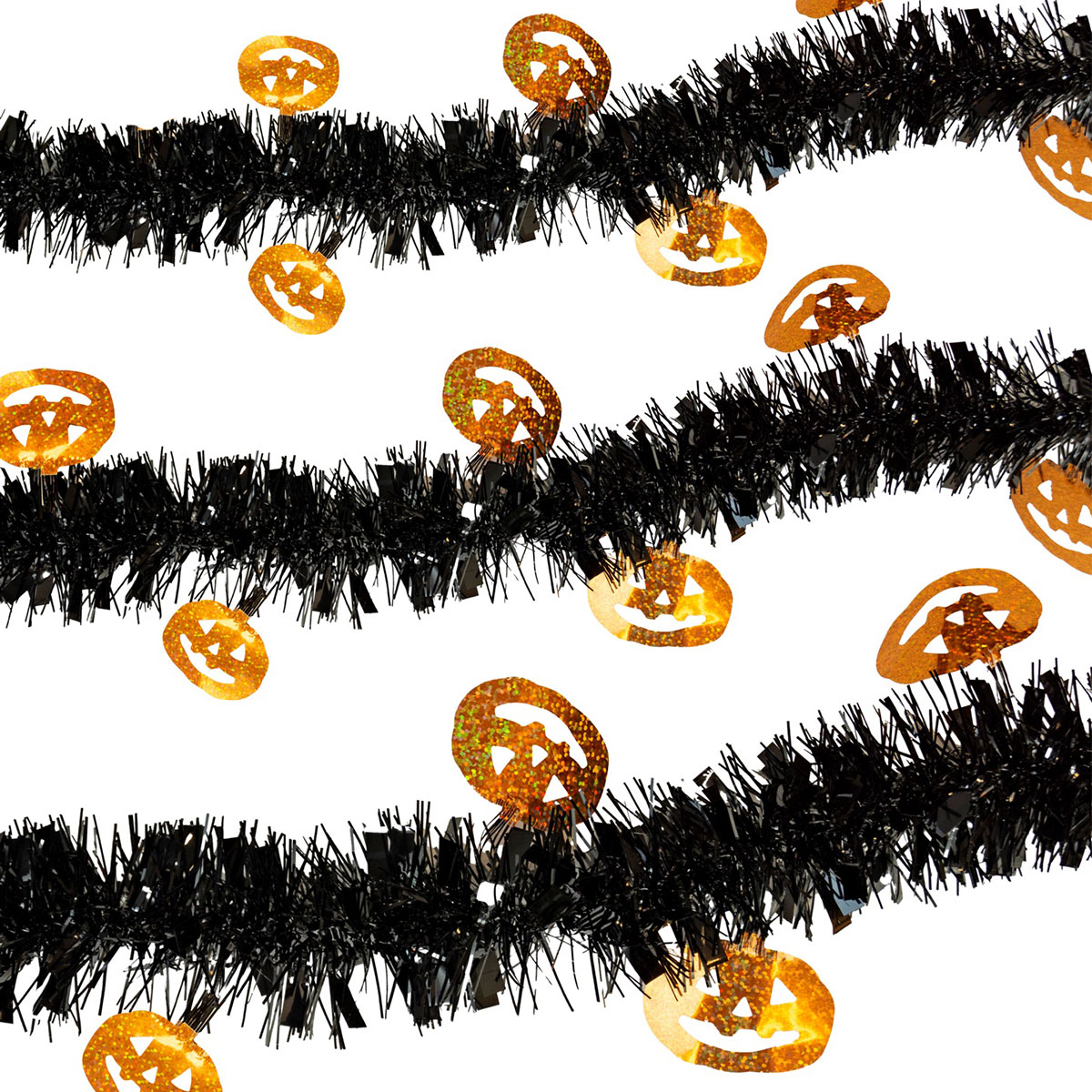 Halloweenpumpor Glittergirlang | Högtider - Halloween - Halloween dekoration | Party Outlet