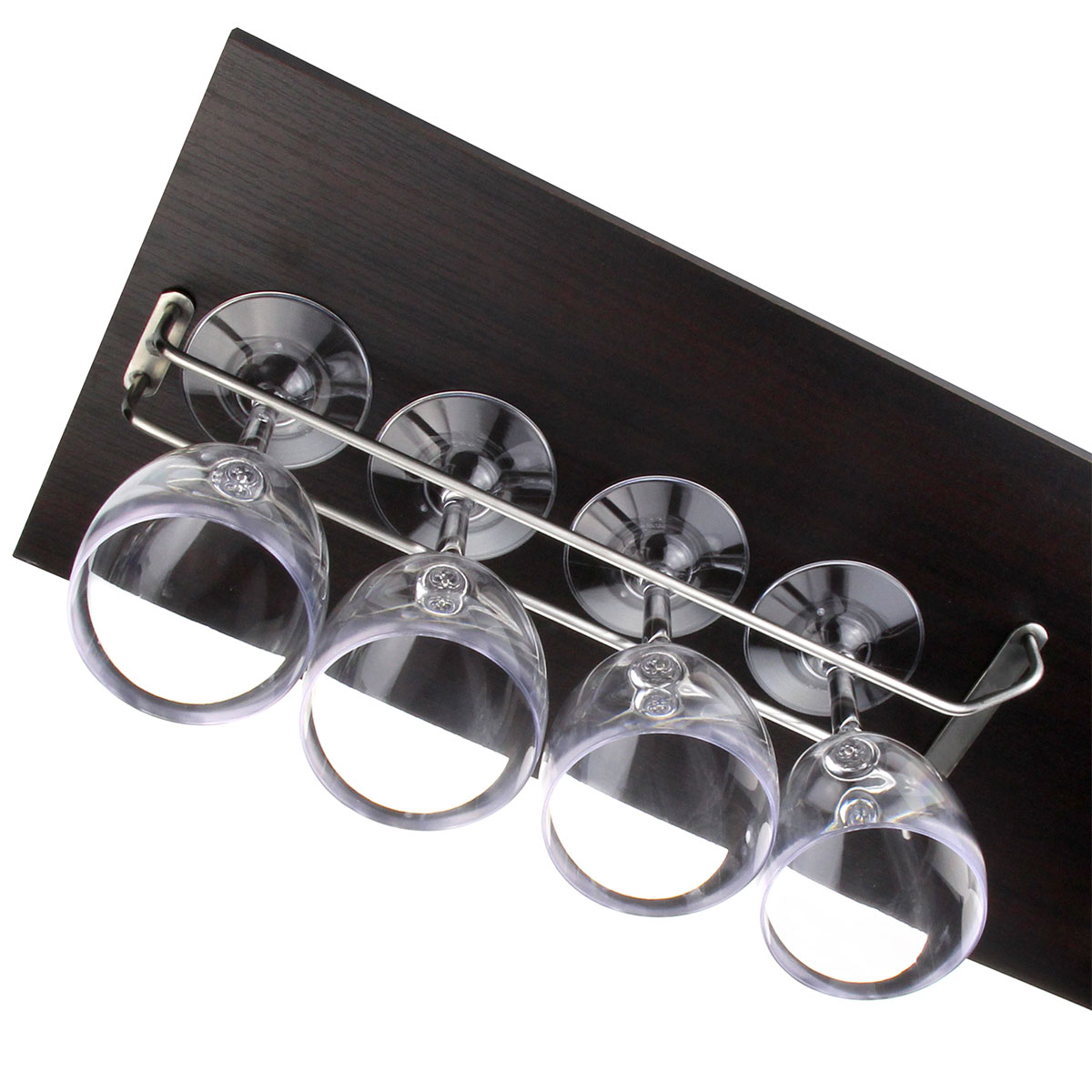 Hängande Glasställ Silver 40 cm | Bartillbehör - Barinredning - Vinglasrack | Maskeradspecialisten
