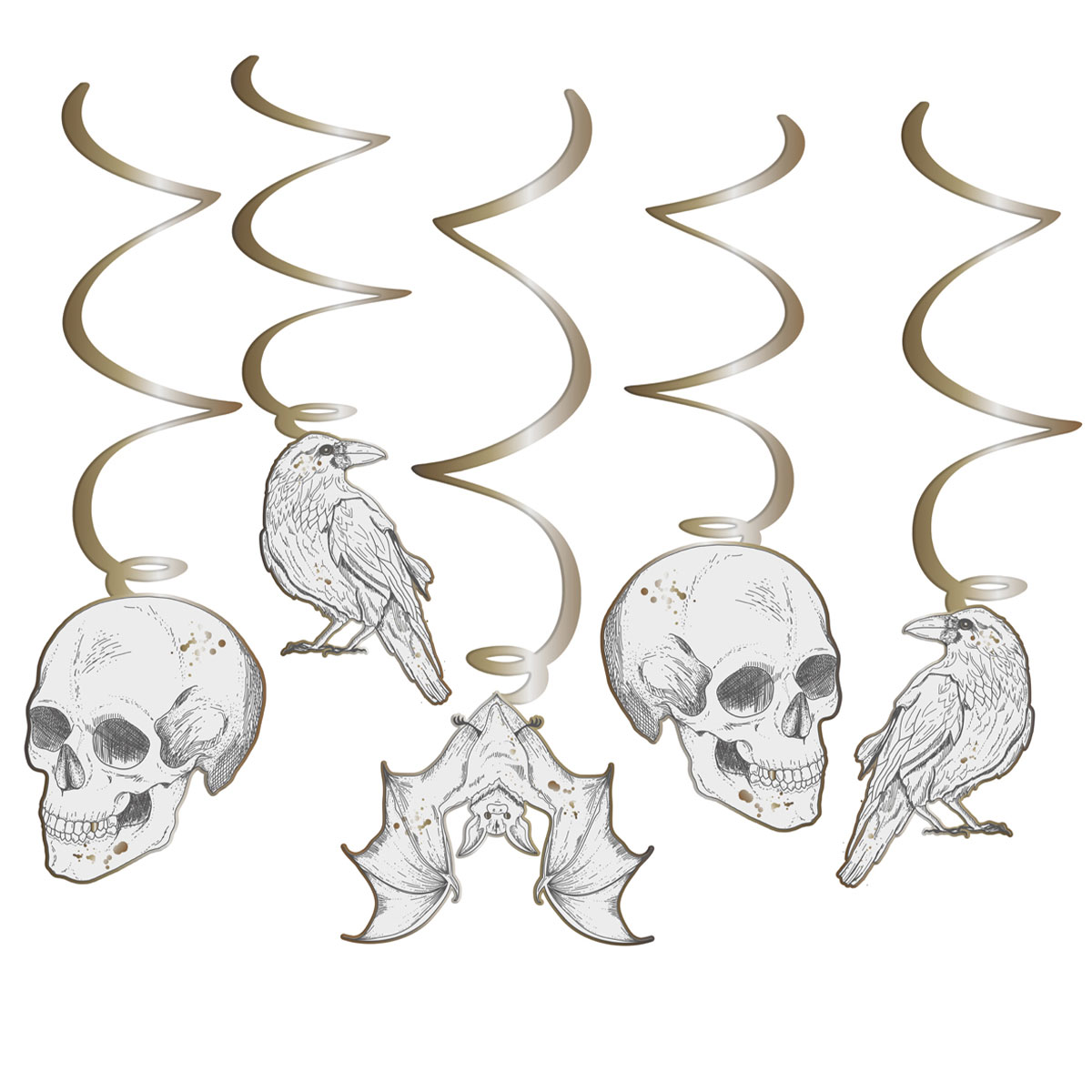 Hängande Halloween Swirls 6-pack | Högtider - Halloween - Halloween dekoration | Party Outlet