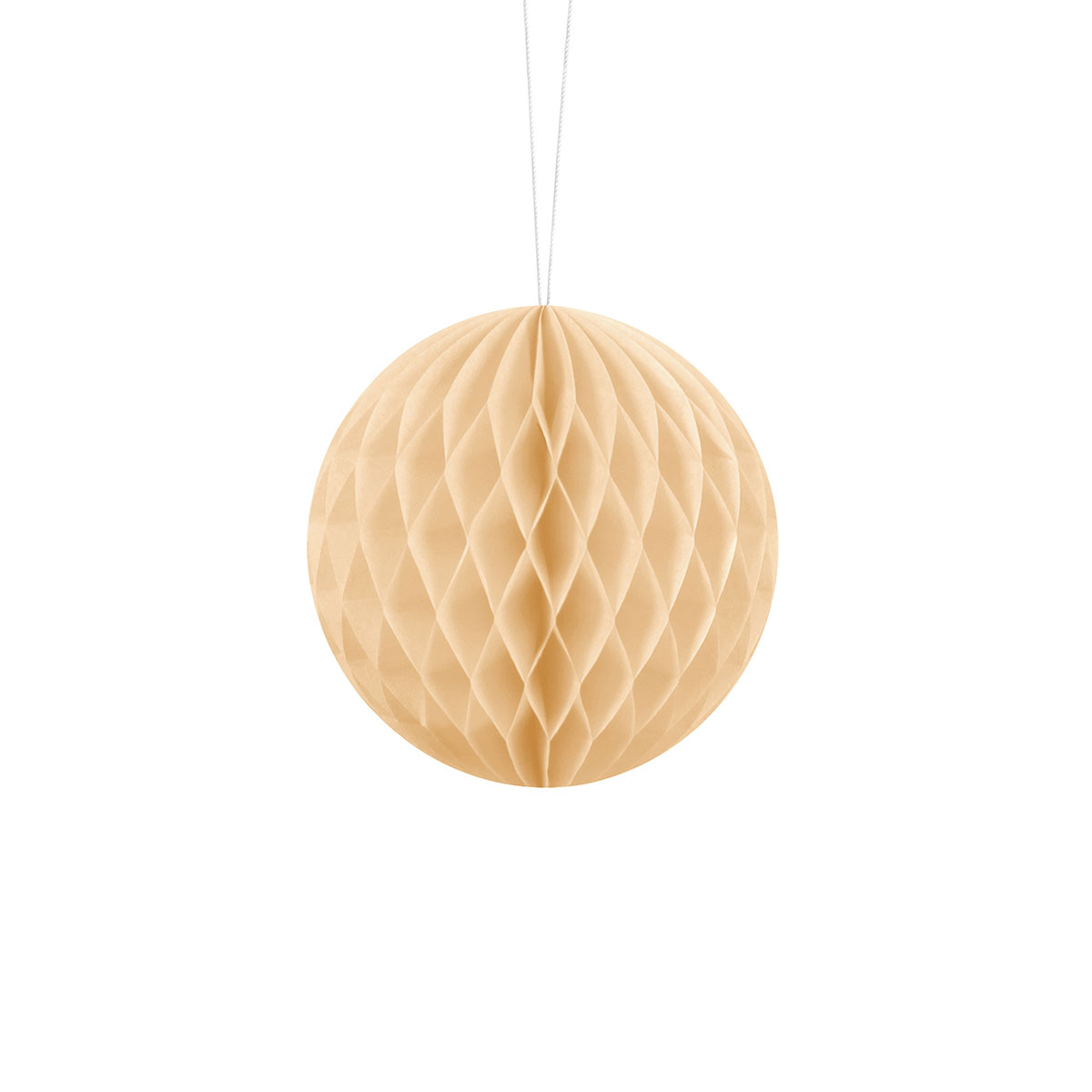 Hängande Honeycomb Ljus Kräm 10 cm | Högtider - Bröllop - Bröllopsdekorationer | Maskeradspecialisten