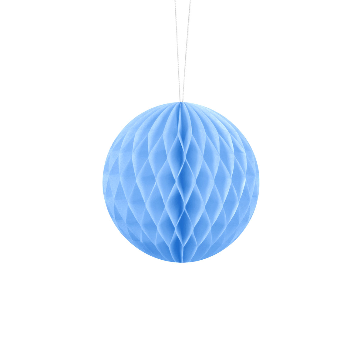 Hängande Honeycomb Ljusblå 10 cm | Kalasteman - Baby Shower - Baby Shower Dekoration | Maskeradspecialisten