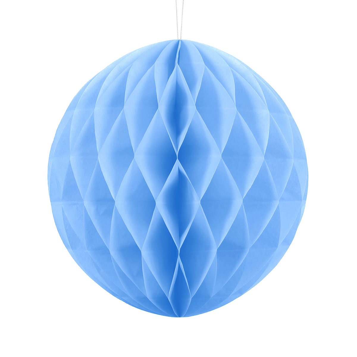 Hängande Honeycomb Ljusblå 30 cm | Kalasteman - Baby Shower - Baby Shower Dekoration | Maskeradspecialisten