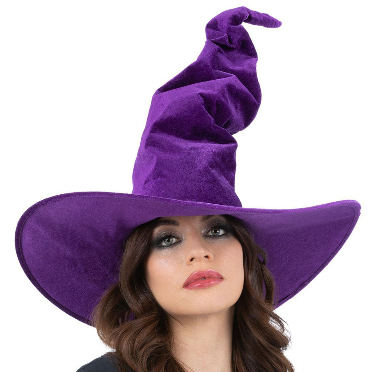 Häxhatt Lila Velour | Högtider - Halloween - Halloween kostymer - Häxa Maskerad - Häxhattar | Maskeradspecialisten
