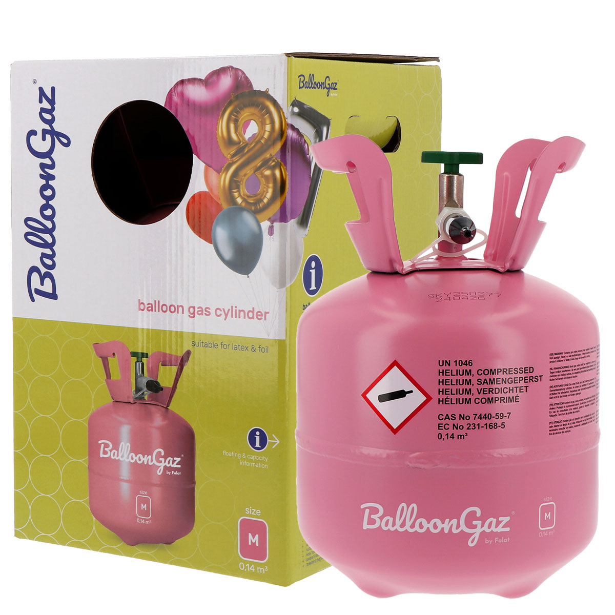 Heliumtub för 20 Ballonger | Festartiklar - Ballonger - Helium | Party Outlet