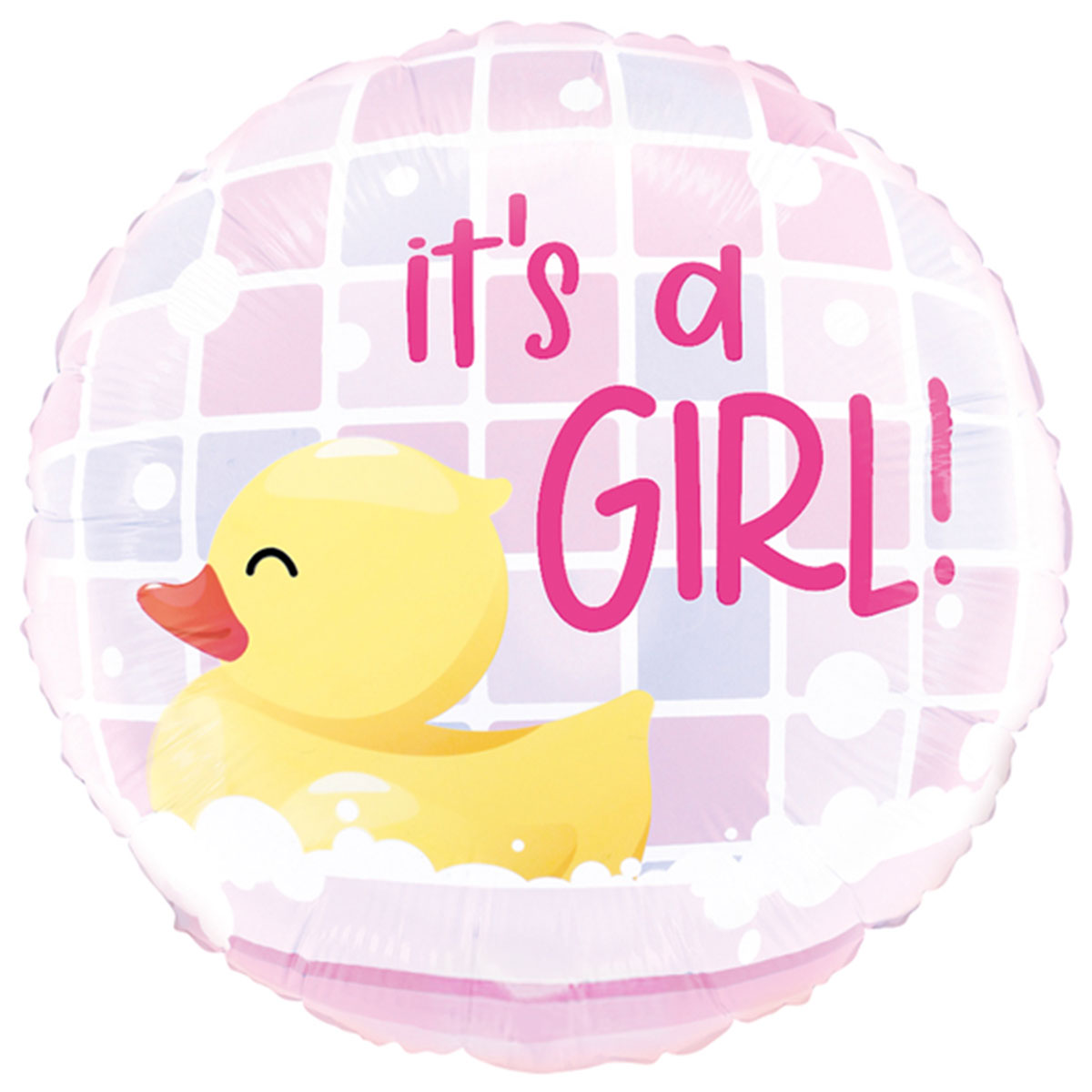 Its a Girl med Badanka Rund Folieballong | Kalasteman - Baby Shower - Baby Shower Ballonger | Party Outlet