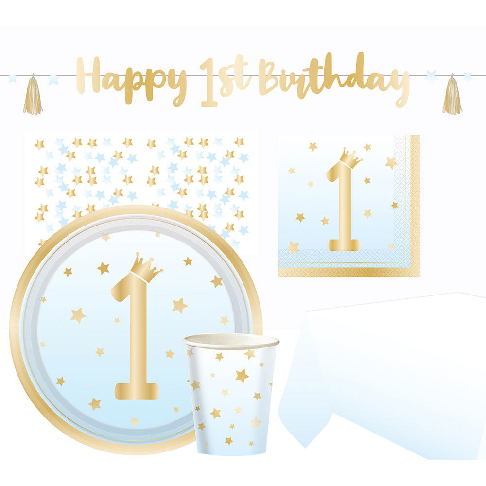 Kalaspaket 1 år Ljusblå/Guld 35-pack