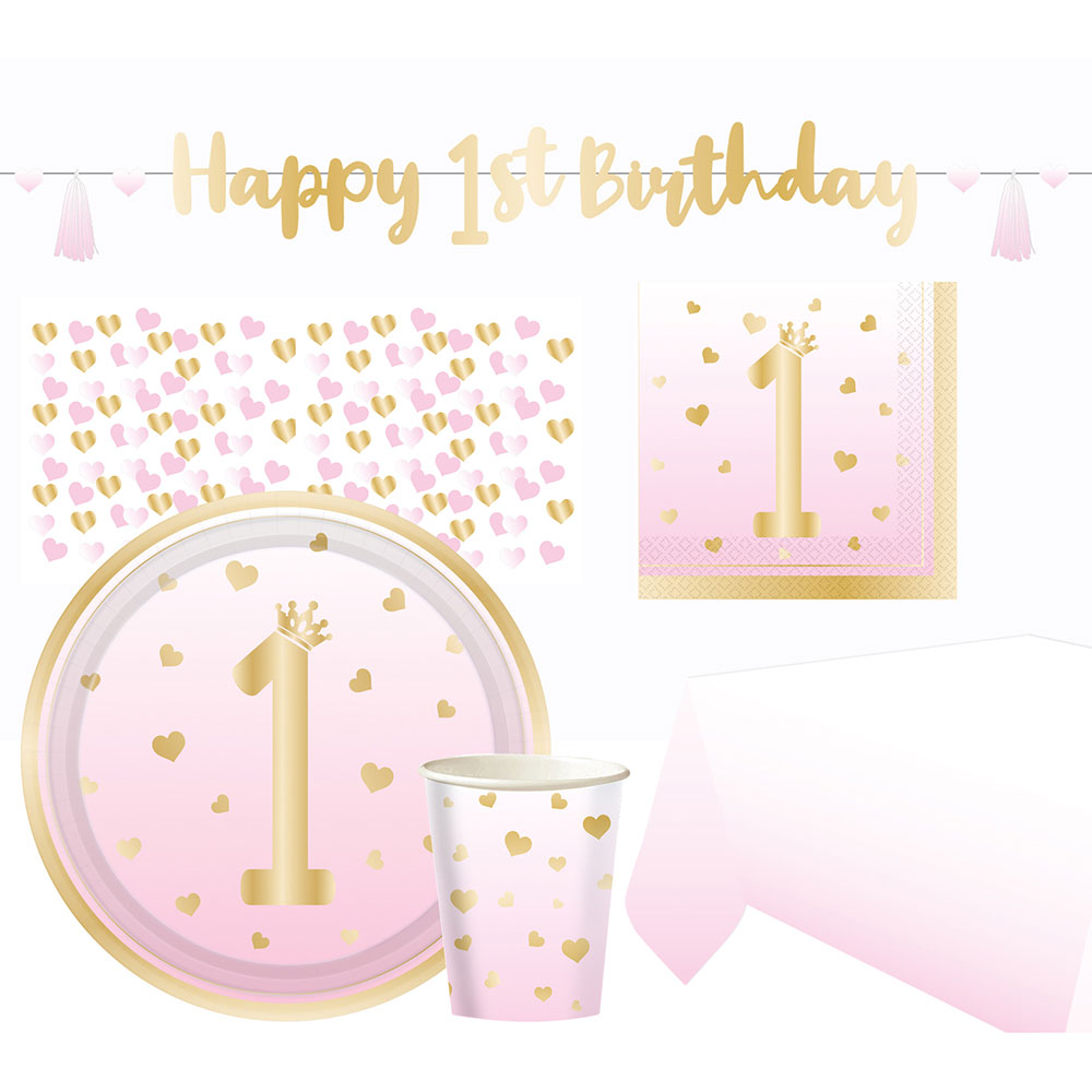 Kalaspaket 1 år Rosa/Guld 35-pack