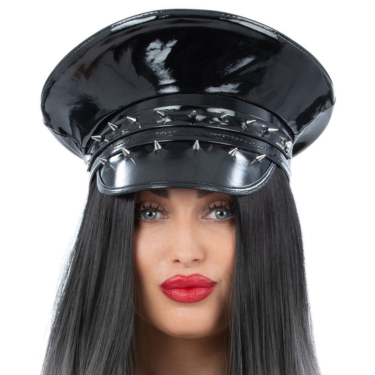 Kaptenshatt Svart med Nitar | Maskerad - Maskeradteman - Disco Maskerad | Maskeradspecialisten
