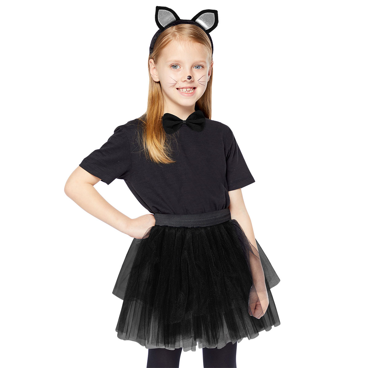 Katt Tillbehörskit Barn | Maskerad - Maskeradteman - Djur Maskerad - Katt Maskerad | Party Outlet