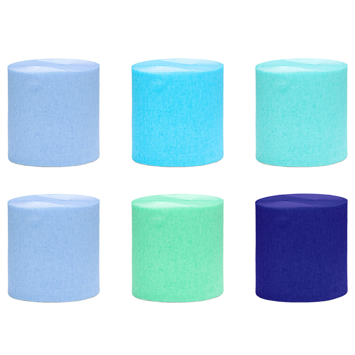 Kräppapper Blå/Grön 6-pack | Roliga prylar - Leksaker - Pyssel | Party Outlet