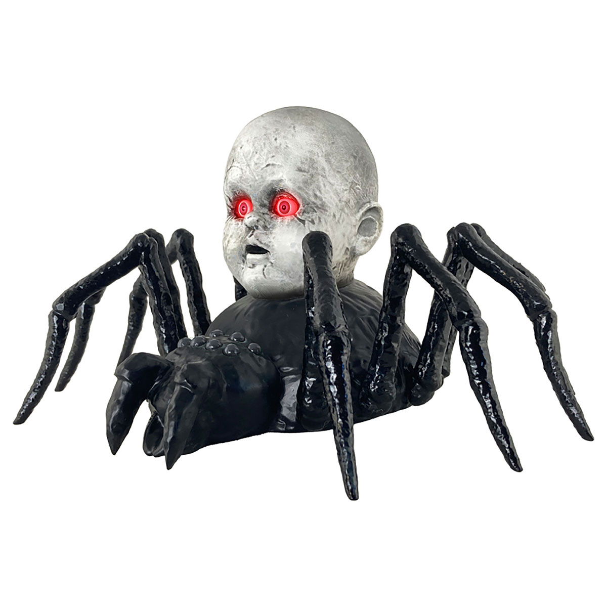 Krypande Spindel med Dockhuvud Animerad Prop | Högtider - Halloween - Halloween dekoration | Maskeradspecialisten