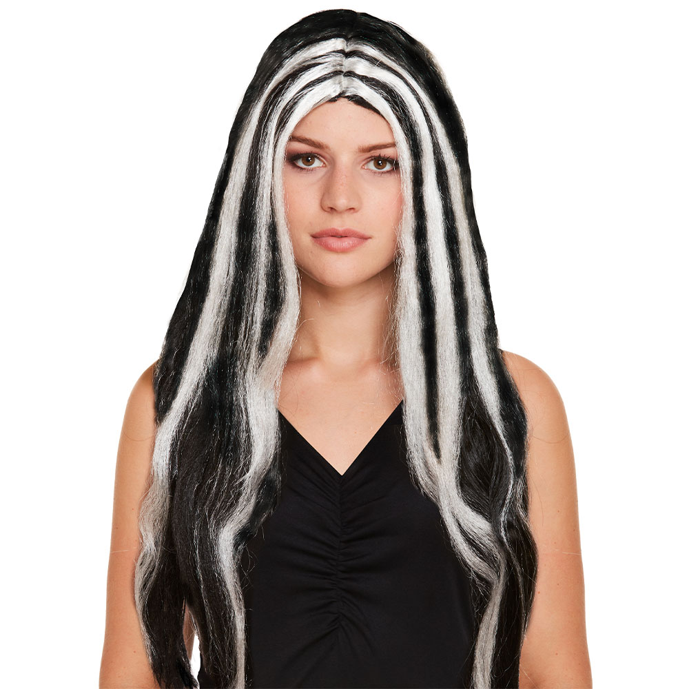 Lång Svart Häxperuk med Slingor | Högtider - Halloween - Halloween kostymer - Häxa Maskerad | Party Outlet