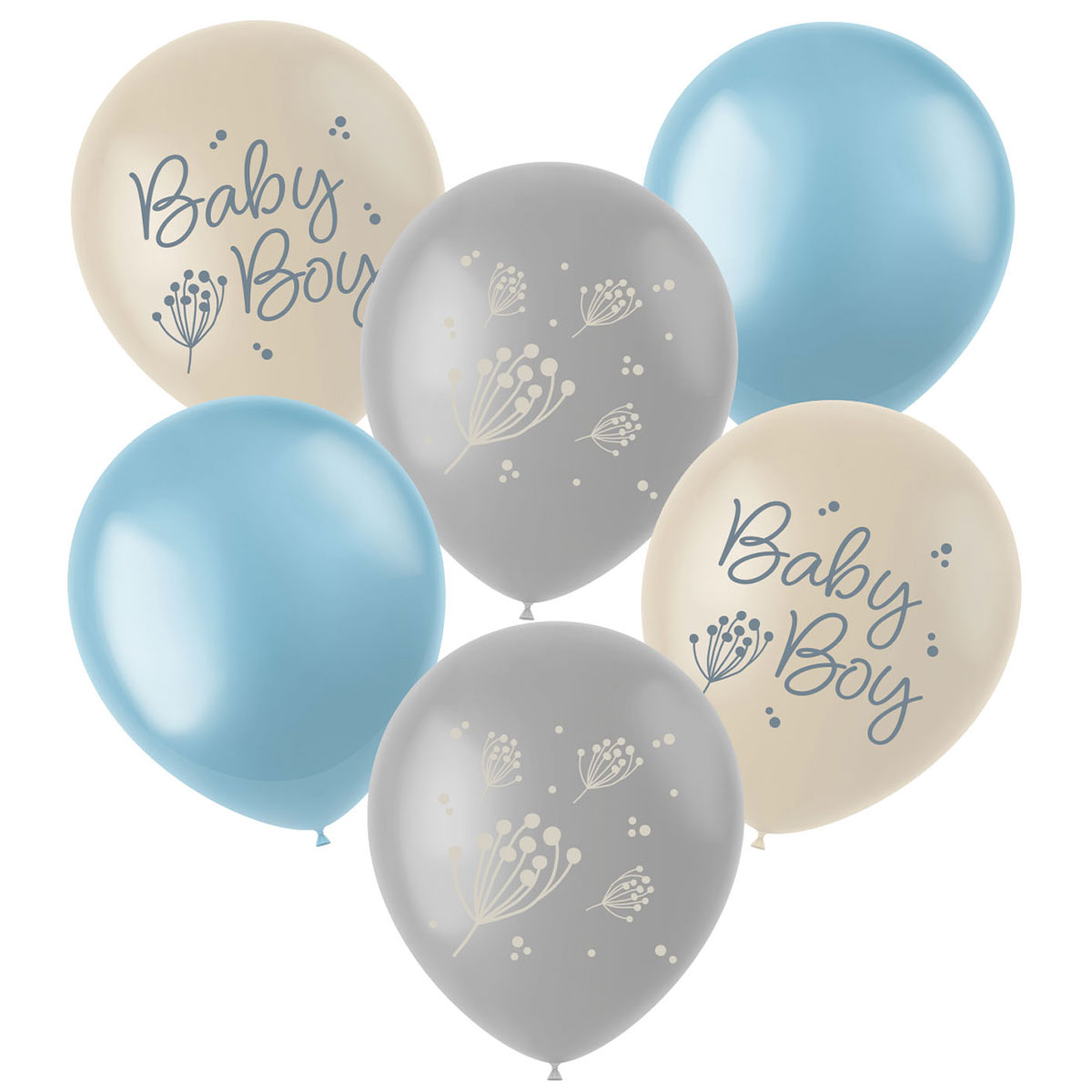 Latexballonger Baby Boy Mix 6-pack