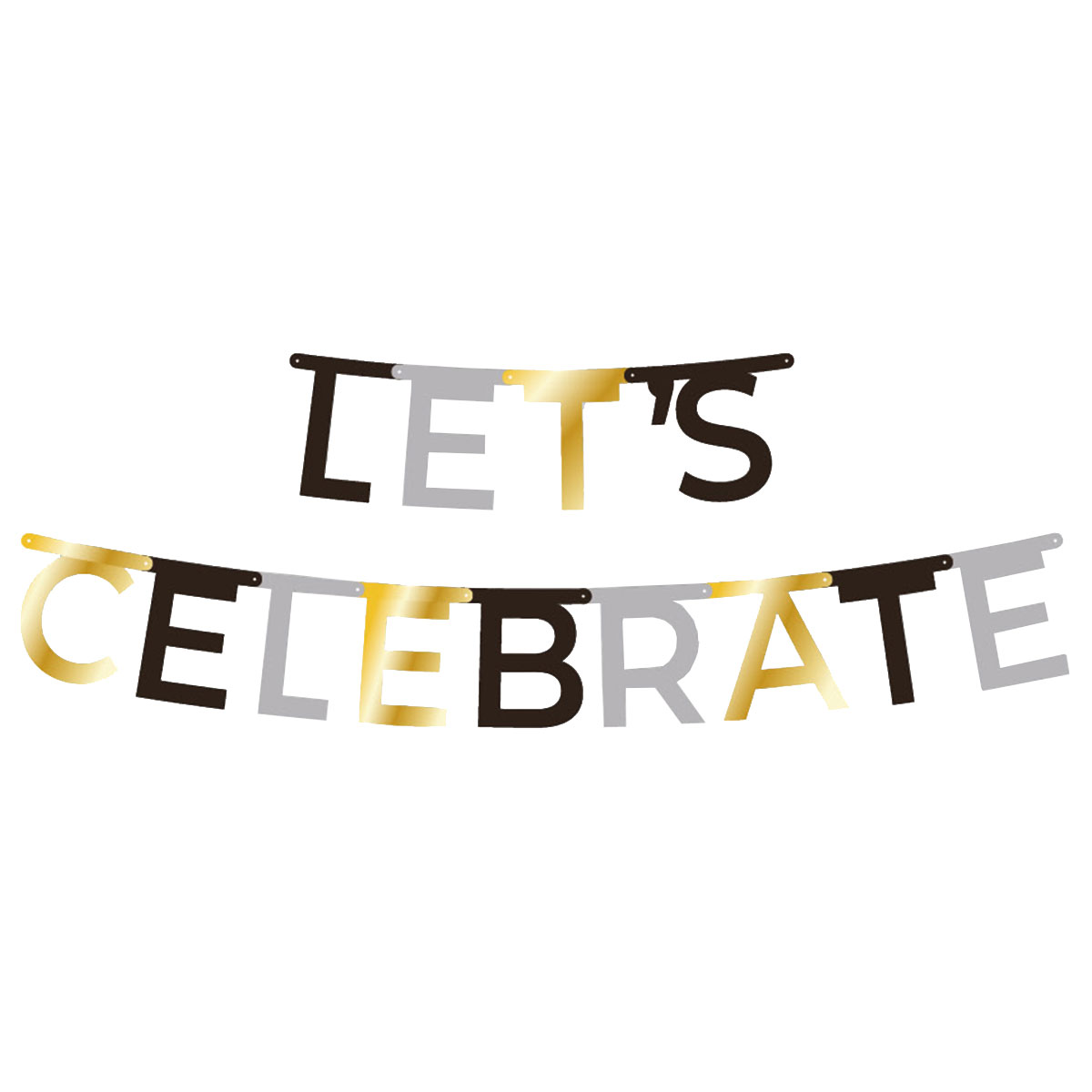 Lets Celebrate Bokstavsgirlang | Högtider - Nyår - Nyårsdekorationer | Party Outlet