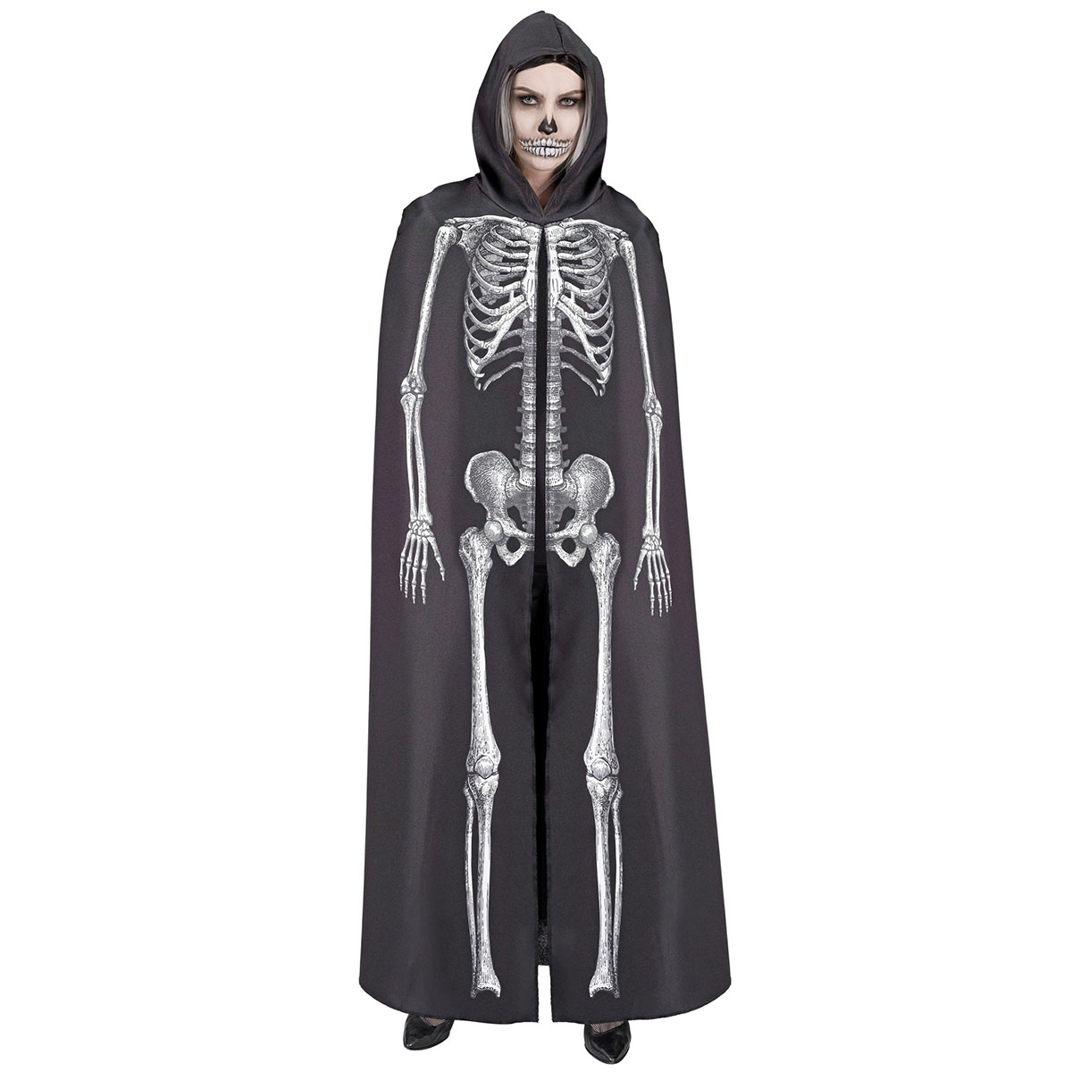 Mantel med Luva Skelett | Högtider - Halloween - Halloween kostymer - Skelett maskerad | Party Outlet