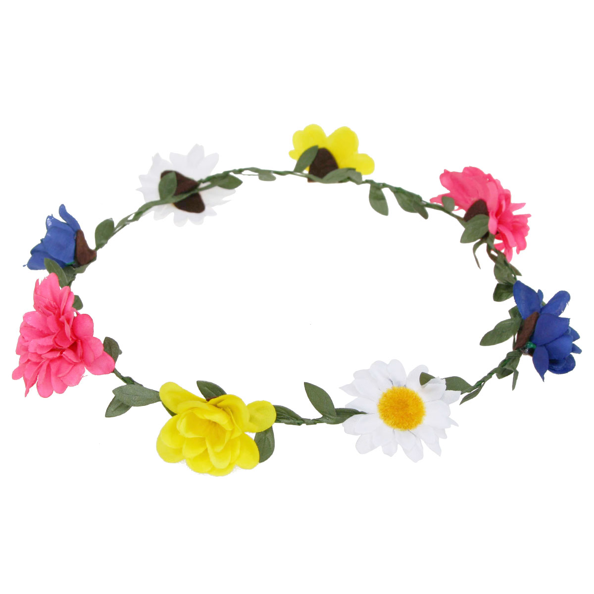 Midsommarkrans med Flerfärgade Blommor