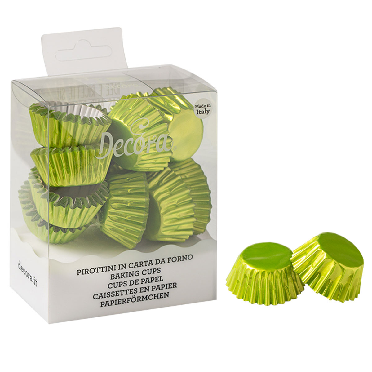 Minimuffinsformar Metallic Limegrön 180-pack