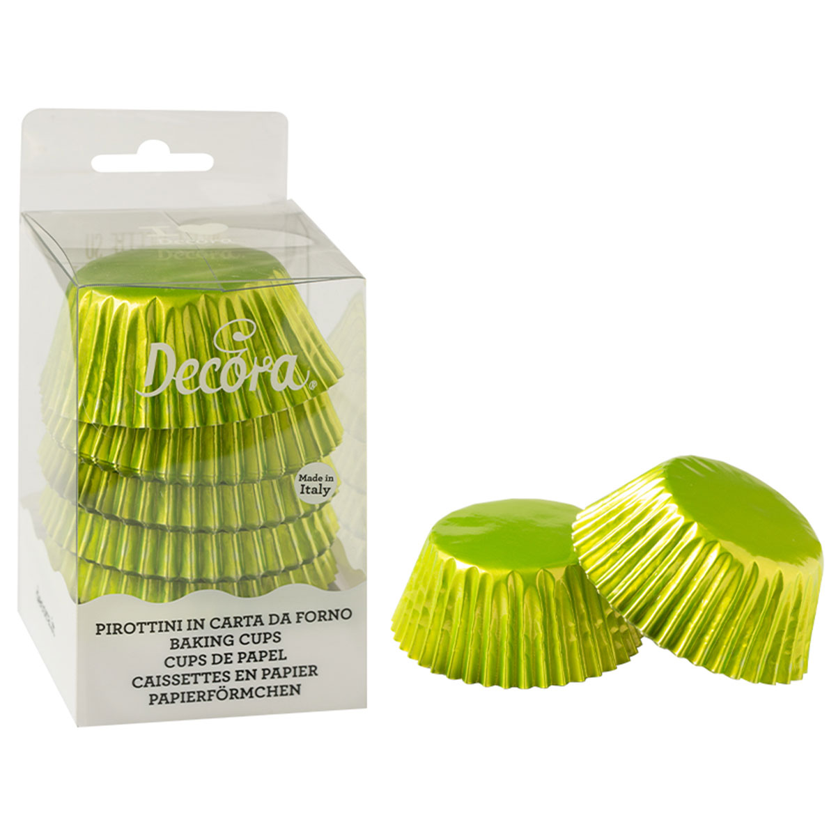 Muffinsformar Metallic Limegrön 60-pack