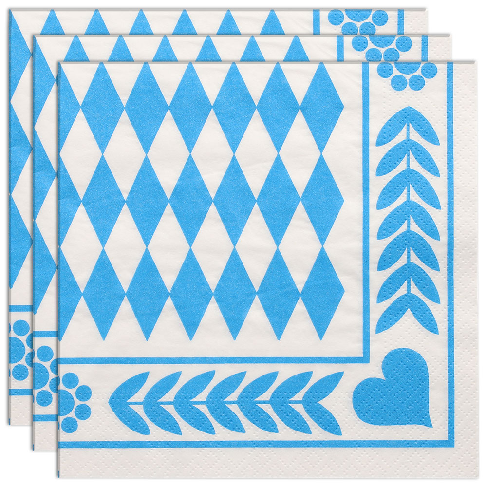Oktoberfest Engångsservetter Bayersk 20-pack | Högtider - Oktoberfest - Oktoberfest Dukning | Party Outlet