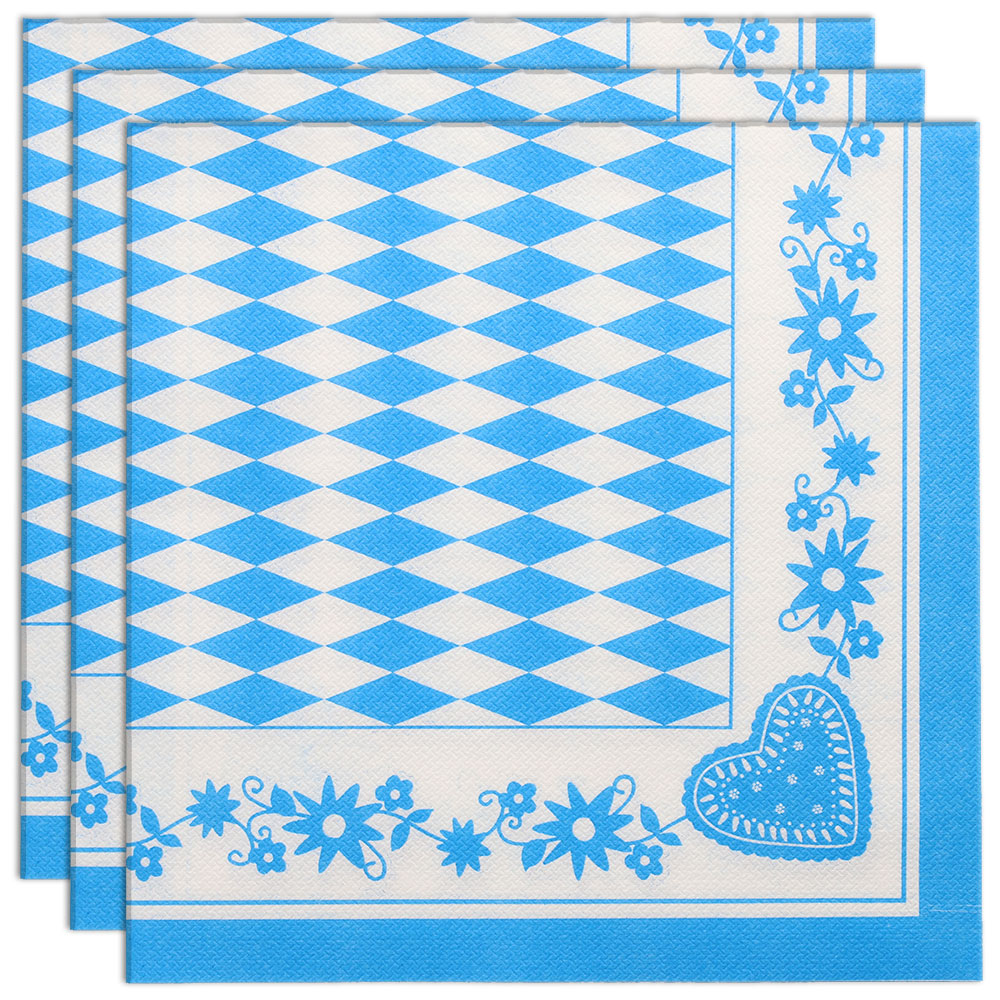 Oktoberfest Servetter Bayersk 50-pack | Högtider - Oktoberfest - Oktoberfest Dukning | Party Outlet