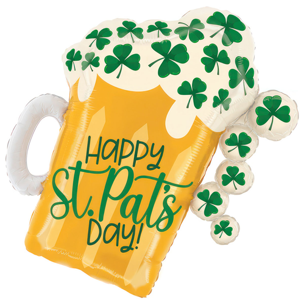 Ölglas Folieballong Happy St. Pat's Day!