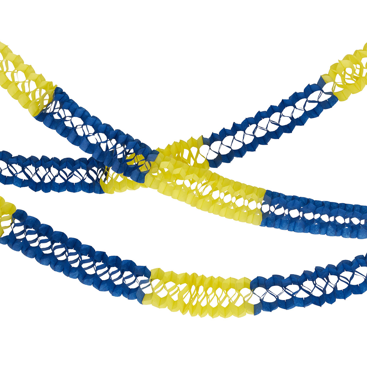Pappersgirlanger Blå/Gul 4-pack | Högtider - Midsommar - Midsommardukning | Maskeradspecialisten