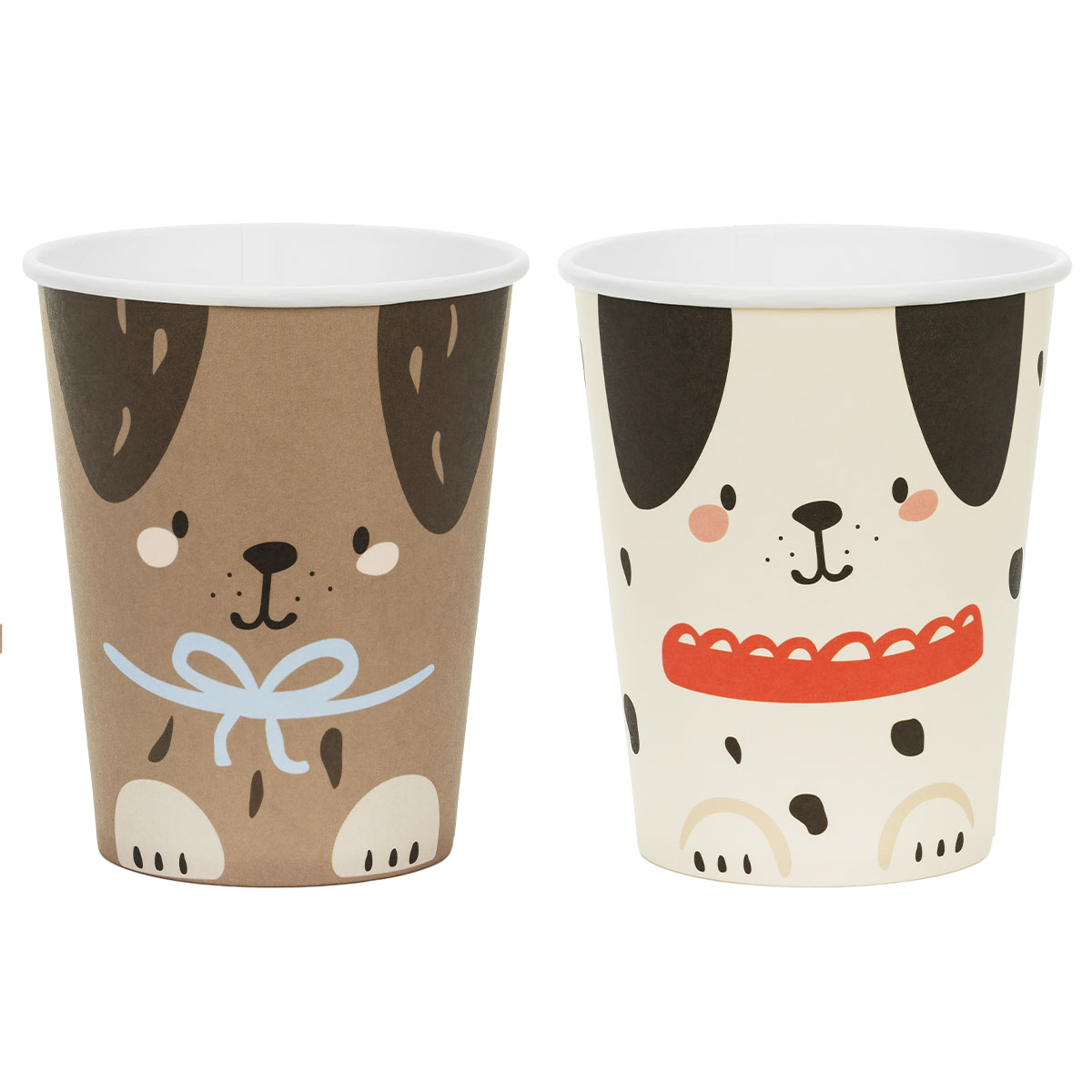 Pappersmuggar Hund 22 cl 6-pack | Kalasteman - Barnkalas - Djurkalas | Party Outlet