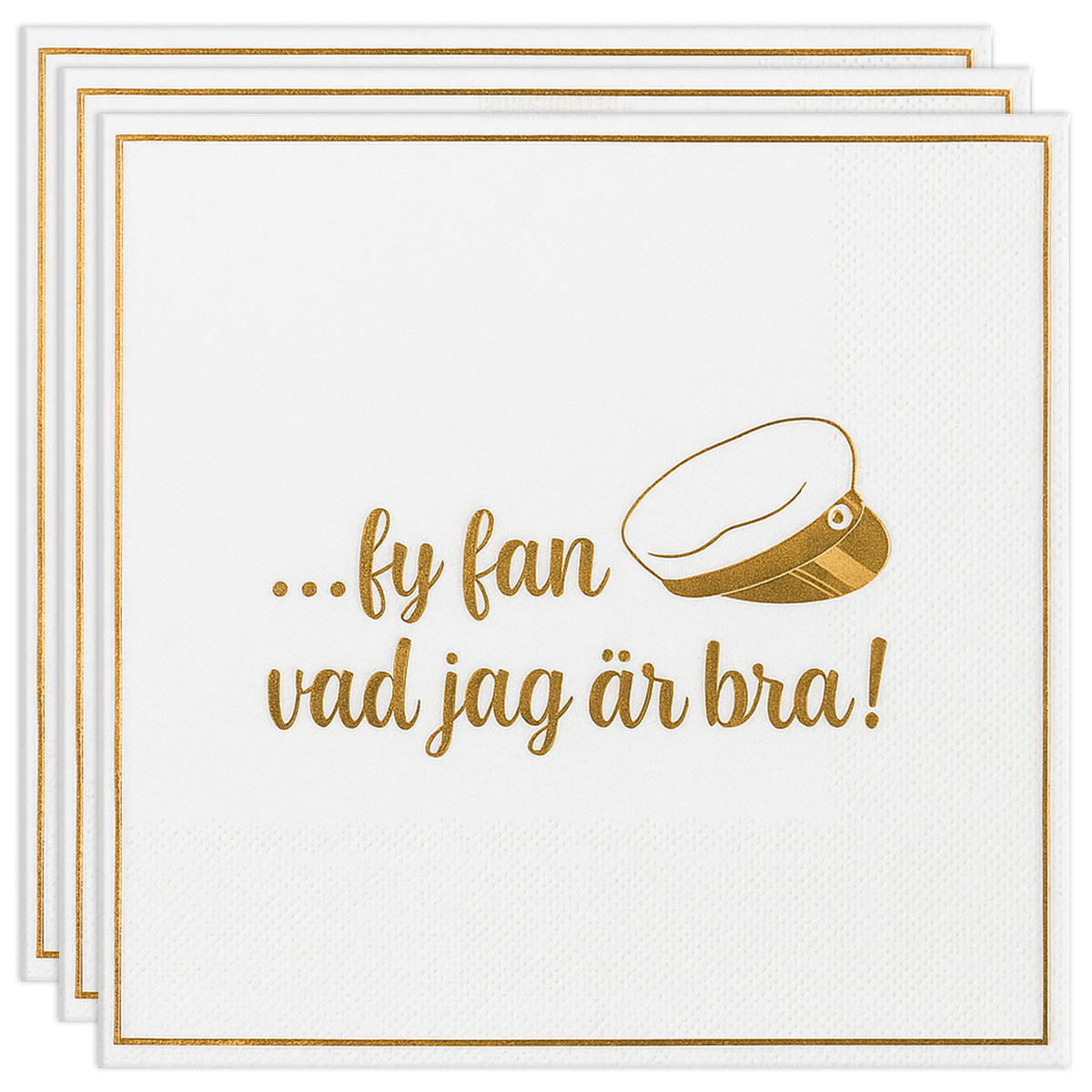 Pappersservetter Fy Fan Vad Jag Är Bra 16-pack | Högtider - Studenten - Studentdukning | Maskeradspecialisten