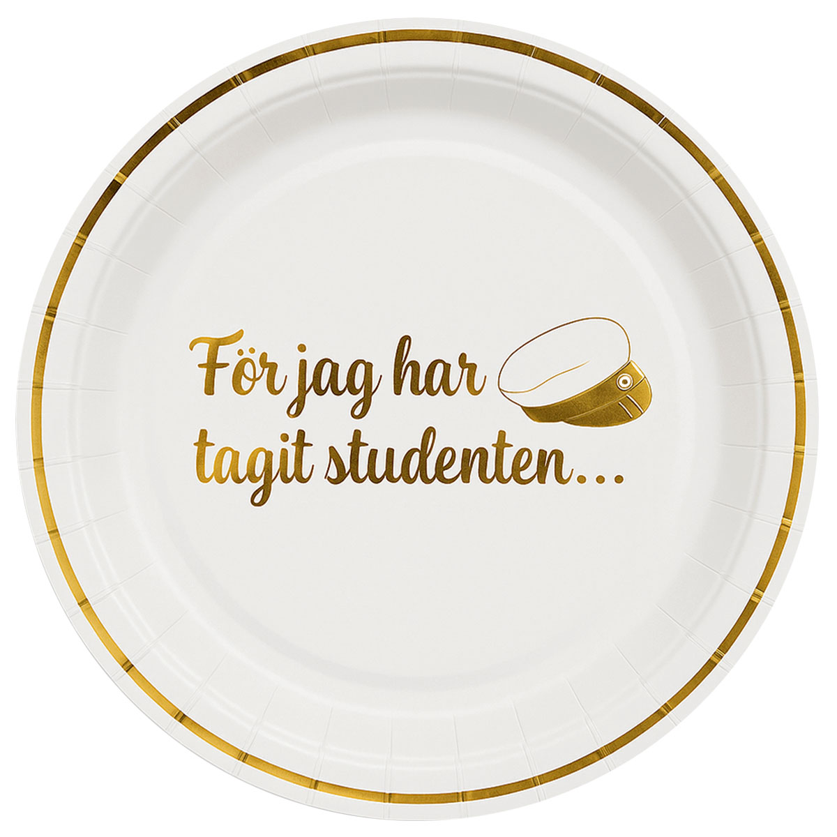 Papperstallrikar För Jag Har Tagit Studenten 8-pack | Högtider - Studenten - Studentdukning | Maskeradspecialisten
