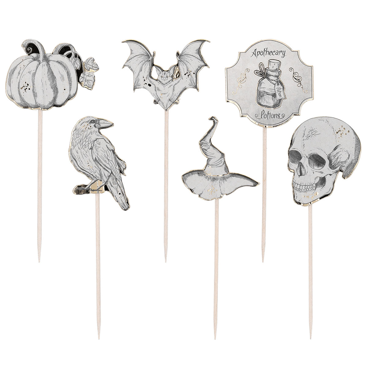 Partypicks Halloween 6-pack | Högtider - Halloween - Halloween bakning | Party Outlet